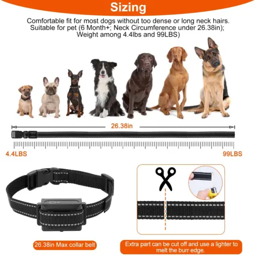 3280FT Dog Training Collar IP67 Waterproof Pet Beep Vibration Electric Shock Collar - Image 4
