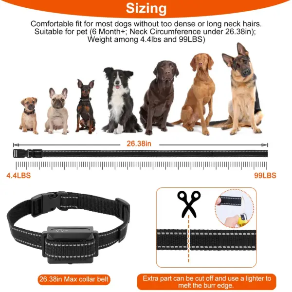 3280FT Dog Training Collar IP67 Waterproof Pet Beep Vibration Electric Shock Collar - Image 4