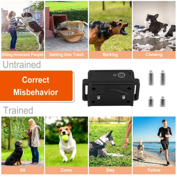 3280FT Dog Training Collar IP67 Waterproof Pet Beep Vibration Electric Shock Collar - Image 8