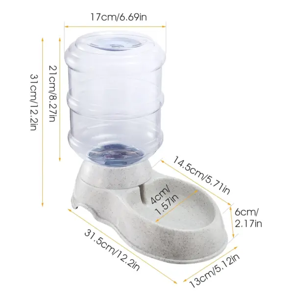 3.5L/1Gal Pet Water Dispenser Self-Dispensing Gravity Pets Water Feeder Automatic Pet Waterer Cat Dog - Image 7