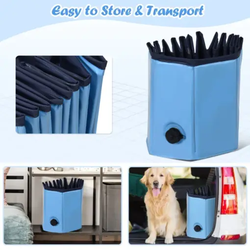 63 Inch Foldable Leakproof Dog Pet Pool Bathing Tub Kiddie Pool for Dogs Cats and Kids - Image 10