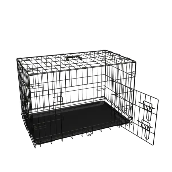 Dog Crate, 36 Inch Medium Dog Cage with Divider and Plastic Leak-Proof Pan Tray, Double Door Folding Metal Wire Cage for Indoor, Outdoor, and Travel, Made in Vietnam - Image 10