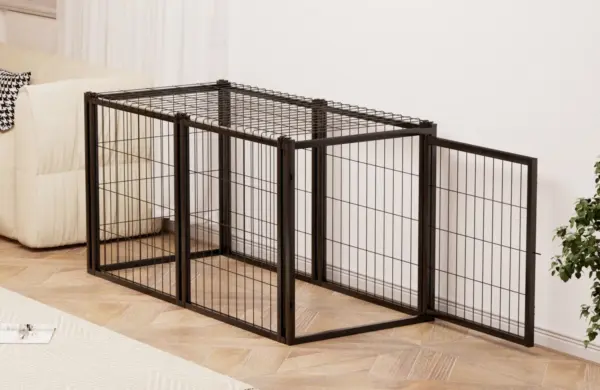 Dog Crate 47.2" Dog Kennel for Small Medium Dogs, Puppy Dog Playpen with Top, Pet Cage, Indoor, Black.47.2"L x 22"W x 24"H. - Image 12