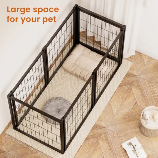 Dog Crate 47.2" Dog Kennel for Small Medium Dogs, Puppy Dog Playpen with Top, Pet Cage, Indoor, Black.47.2"L x 22"W x 24"H. - Image 5