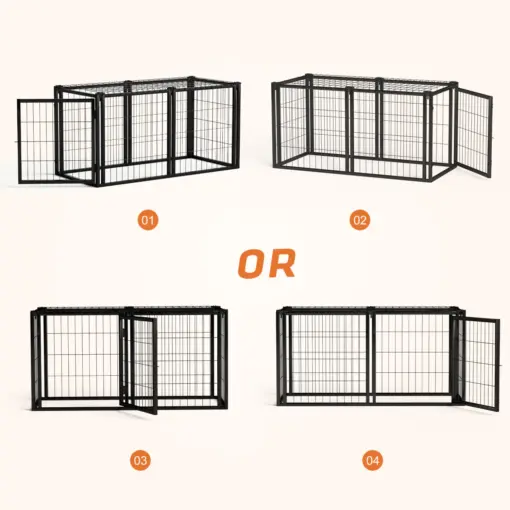 Dog Crate 47.2" Dog Kennel for Small Medium Dogs, Puppy Dog Playpen with Top, Pet Cage, Indoor, Black.47.2"L x 22"W x 24"H. - Image 7