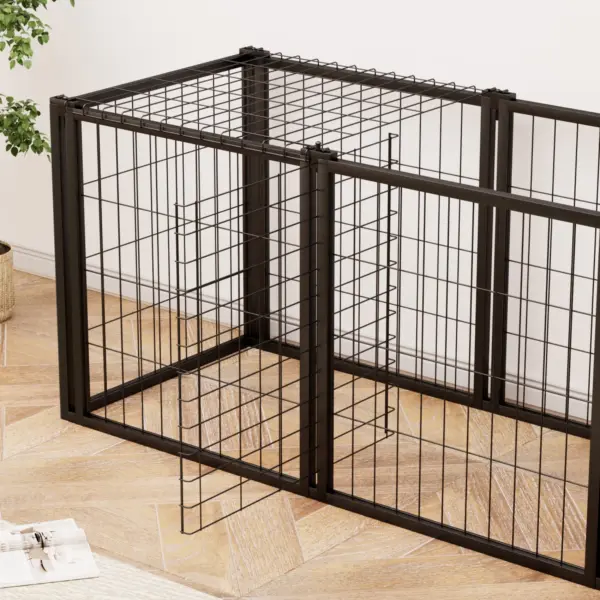 Dog Crate 47.2" Dog Kennel for Small Medium Dogs, Puppy Dog Playpen with Top, Pet Cage, Indoor, Black.47.2"L x 22"W x 24"H. - Image 9