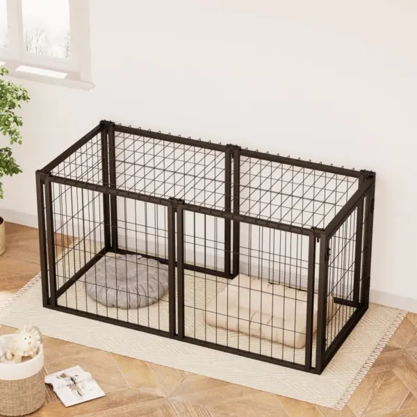 Dog Crate 47.2" Dog Kennel for Small Medium Dogs, Puppy Dog Playpen with Top, Pet Cage, Indoor, Black.47.2"L x 22"W x 24"H. - Image 10