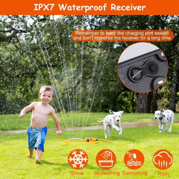 Dog Fence System Pet Containment System with 100 Adjustable Levels IPX7 Waterproof Rechargeable Receiver Underground Fence for Small Medium Large Dog - Image 2