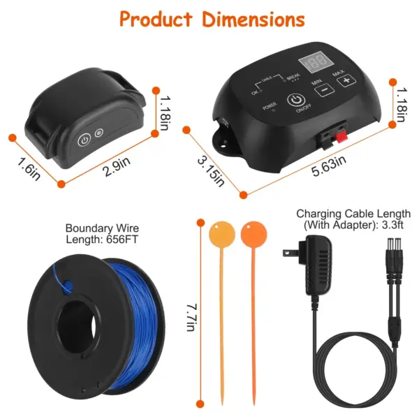 Dog Fence System Pet Containment System with 100 Adjustable Levels IPX7 Waterproof Rechargeable Receiver Underground Fence for Small Medium Large Dog - Image 12