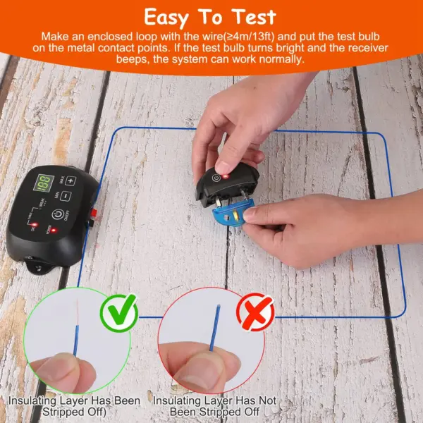 Dog Fence System Pet Containment System with 100 Adjustable Levels IPX7 Waterproof Rechargeable Receiver Underground Fence for Small Medium Large Dog - Image 10