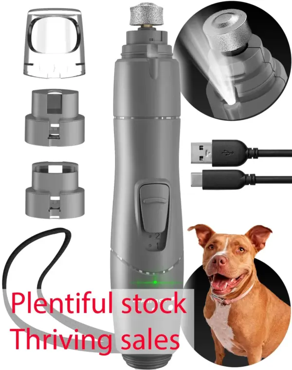 Dog Nail Grinder with LED Light Rechargeable for Large Dogs Medium Small Dogs Professional Quiet  Nail Trimmer - Image 2