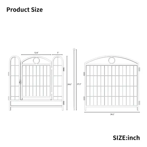 Dog Playpen Indoor 24 inch 8 Panels Metal Dog Pen Pet Dog Fence Outdoor Exercise Pen with Doors, Heavy Duty Dog Fence Puppy Pen for Large Medium Small Dogs Indoor Outdoor Foldable Pet Exercise Pen - Image 4