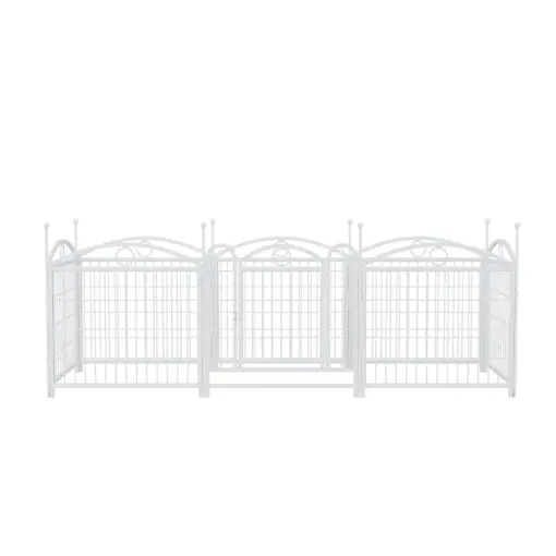 Dog Playpen Indoor 24 inch 8 Panels Metal Dog Pen Pet Dog Fence Outdoor Exercise Pen with Doors, Heavy Duty Dog Fence Puppy Pen for Large Medium Small Dogs Indoor Outdoor Foldable Pet Exercise Pen - Image 7