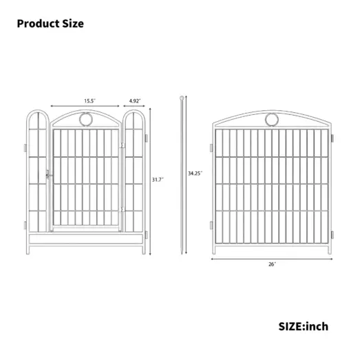Dog Playpen Indoor 32 inch 8 Panels Metal Dog Pen Pet Dog Fence Outdoor Exercise Pen with Doors, Heavy Duty Dog Fence Puppy Pen for Large Medium Small Dogs Indoor Outdoor Foldable Pet Exercise Pen - Image 6
