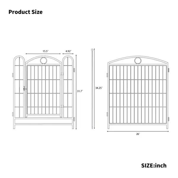 Dog Playpen Indoor 32 inch 8 Panels Metal Dog Pen Pet Dog Fence Outdoor Exercise Pen with Doors, Heavy Duty Dog Fence Puppy Pen for Large Medium Small Dogs Indoor Outdoor Foldable Pet Exercise Pen - Image 6