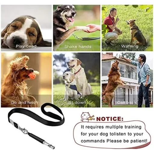 Dog Whistle; 2 Pack Professional Ultrasonic Dog Whistle to Stop Barking; Recall Training; Adjustable Ultrasonic Silent Dog Whistle; with Black Lanyard - Image 6