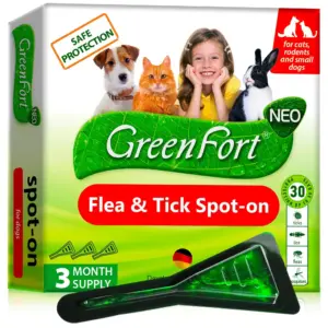 Flea and Tick Prevention for Dogs Cats Rabbits Natural Flea Treatment Home Pest Control Topical Flea Mosquito Repellent for Puppy Kitten 3 Drops for Small and Large Pet