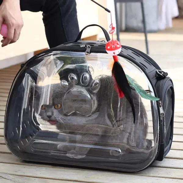 Pet Carrier; Foldable Portable Soft Side; Handbag for pets; Transparent Capsule Pocket Design; for cat Carrier; Dog Carrier; Rabbit Carrier; Suitable for Outdoor Travel - Image 5