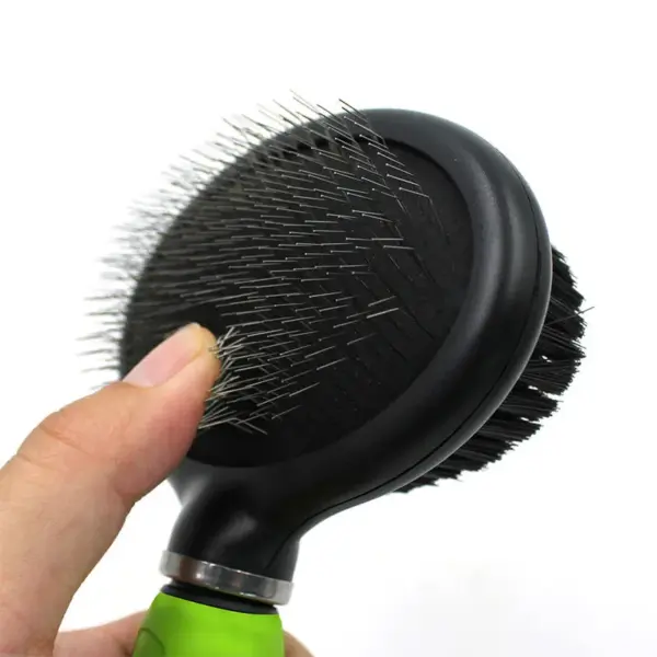 Pet Life Flex Series 2-in-1 Dual-Sided Slicker and Bristle Grooming Pet Brush - Image 3