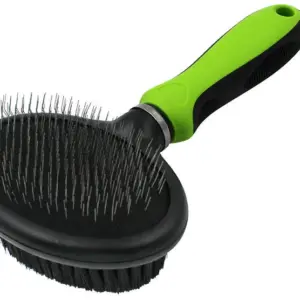 Pet Life Flex Series 2-in-1 Dual-Sided Slicker and Bristle Grooming Pet Brush