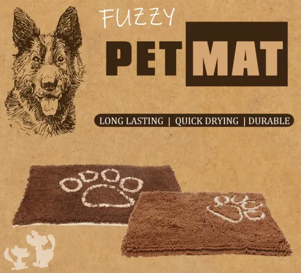 Pet Life 'Fuzzy' Quick-Drying Anti-Skid and Machine Washable Dog Mat - Image 3