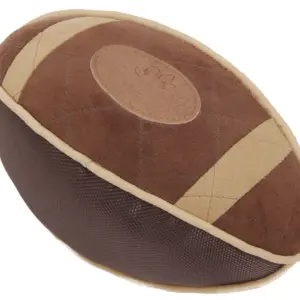 Pet Life 'Pugskin' Durable Oxford Nylon and Mesh Plush Squeaky Football Dog Toy