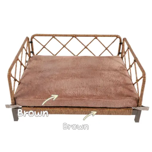 wicker pet bed Rattan Dog Sofa Bed outdoor indoor Water Resistant - Image 4