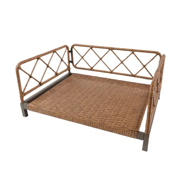 wicker pet bed Rattan Dog Sofa Bed outdoor indoor Water Resistant - Image 8